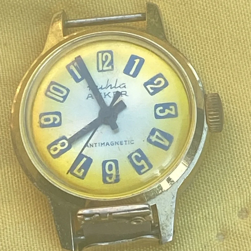 RUHLA ELECTRONICALLY-TIMED AUTOMATIC ANTI-MAGNETIC DATE WATCH